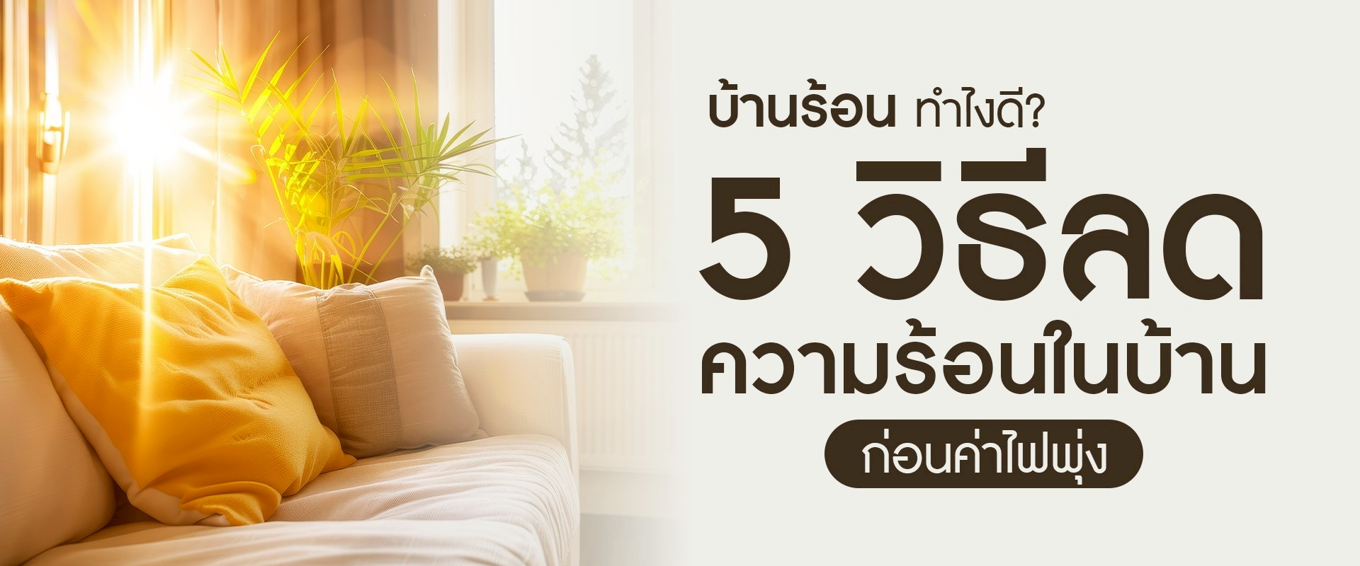 บ้านร้อนทำไงดี? 5 วิธีลดความร้อนในบ้านก่อนค่าไฟพุ่ง