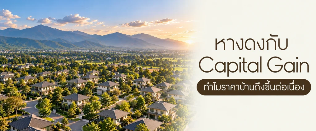 หางดงกับ Capital Gain: ทำไมราคาบ้านถึงขึ้นต่อเนื่อง? โครงการบ้านแสนสราญ